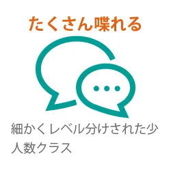 レベルに合わせた少人数クラス